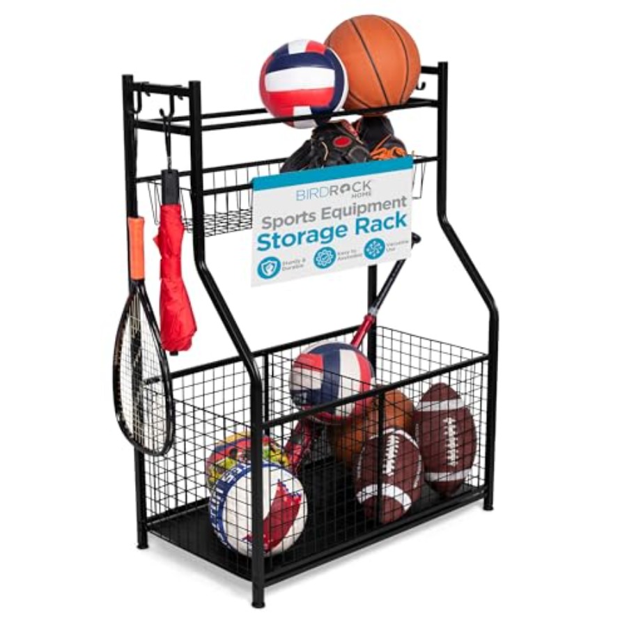 Sports Equipment Storage Rack - Sports Equipment Ball Organizer 43H Garage