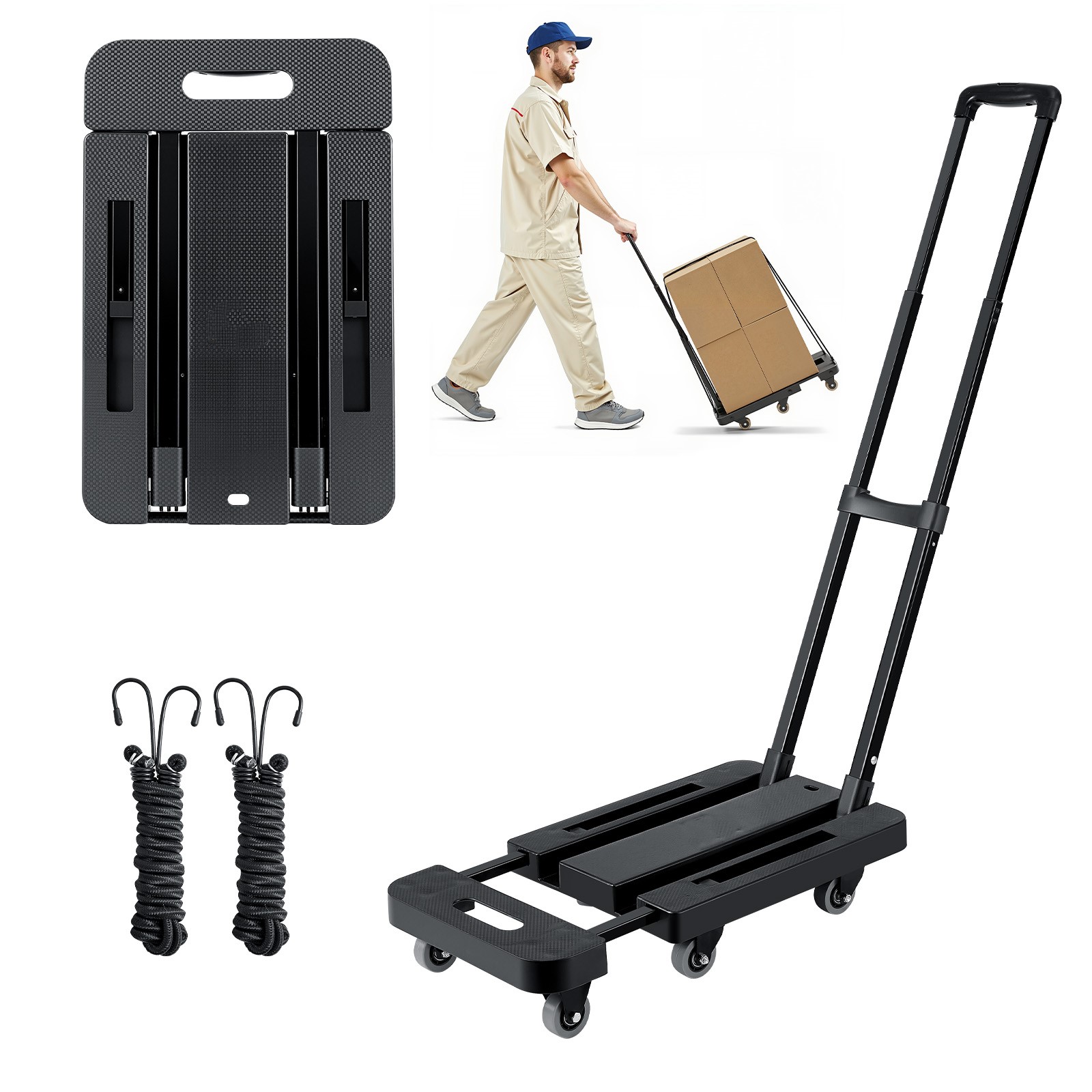 SucceBuy 500LBS Folding Hand T - Sports Equipment Trolley 评论和价格