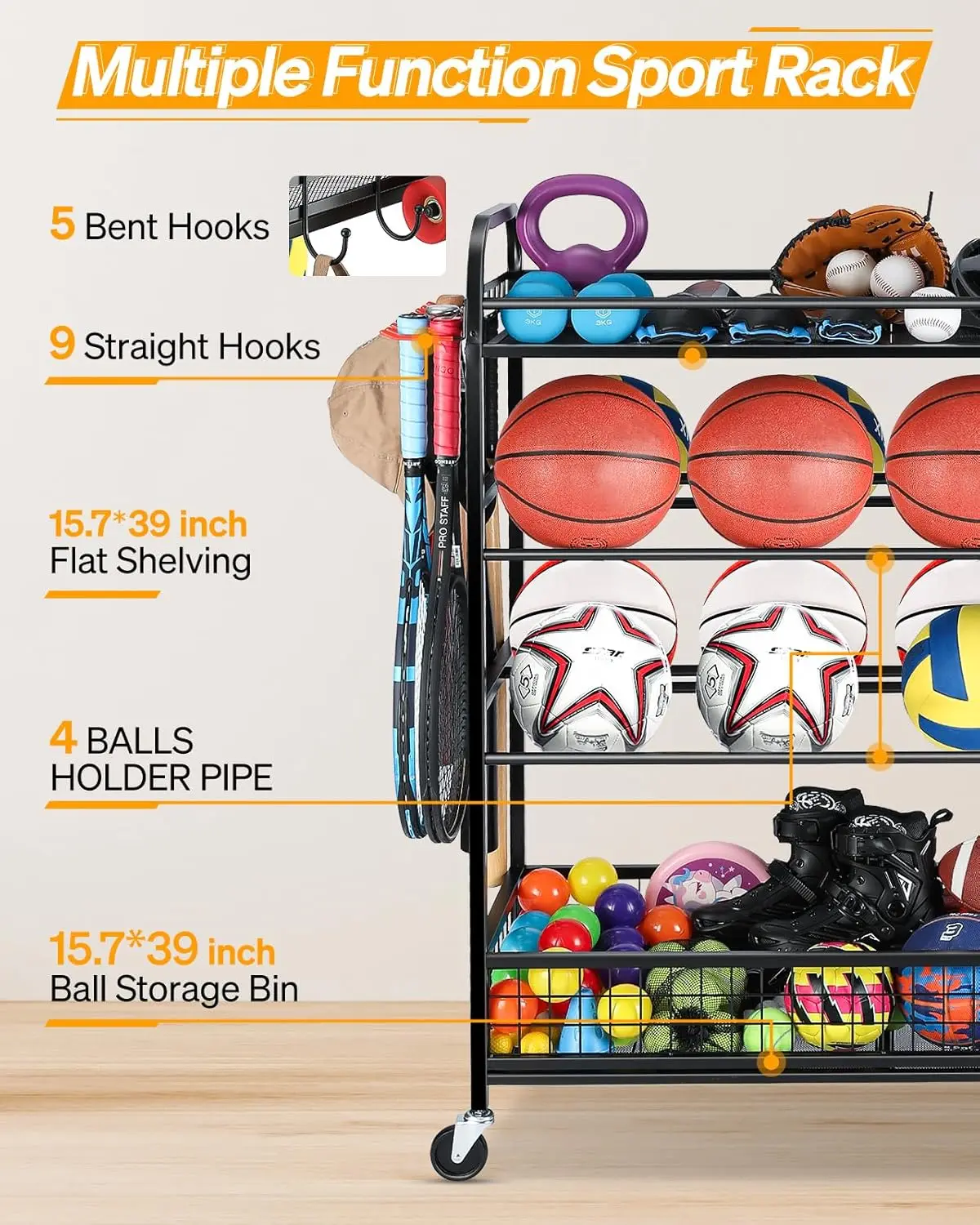 Garage Sports Equipment Organi - Sports Equipment Storage Rack 评论和价格