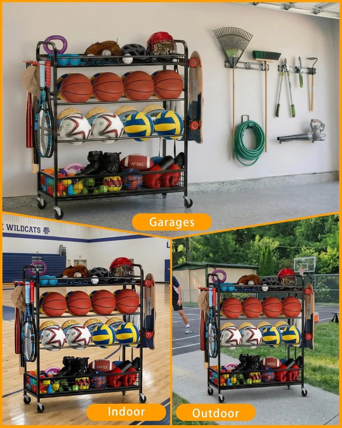 Garage Sports Equipment Organi - Sports Equipment Storage Rack 评论和价格
