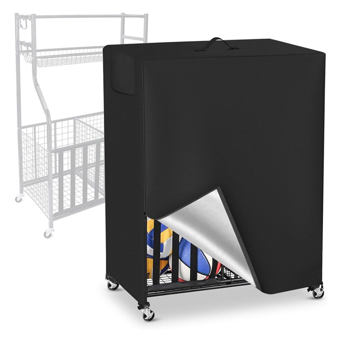 Basketball Rack Cover Garage S - Sports Equipment Storage Rack 评论和价格