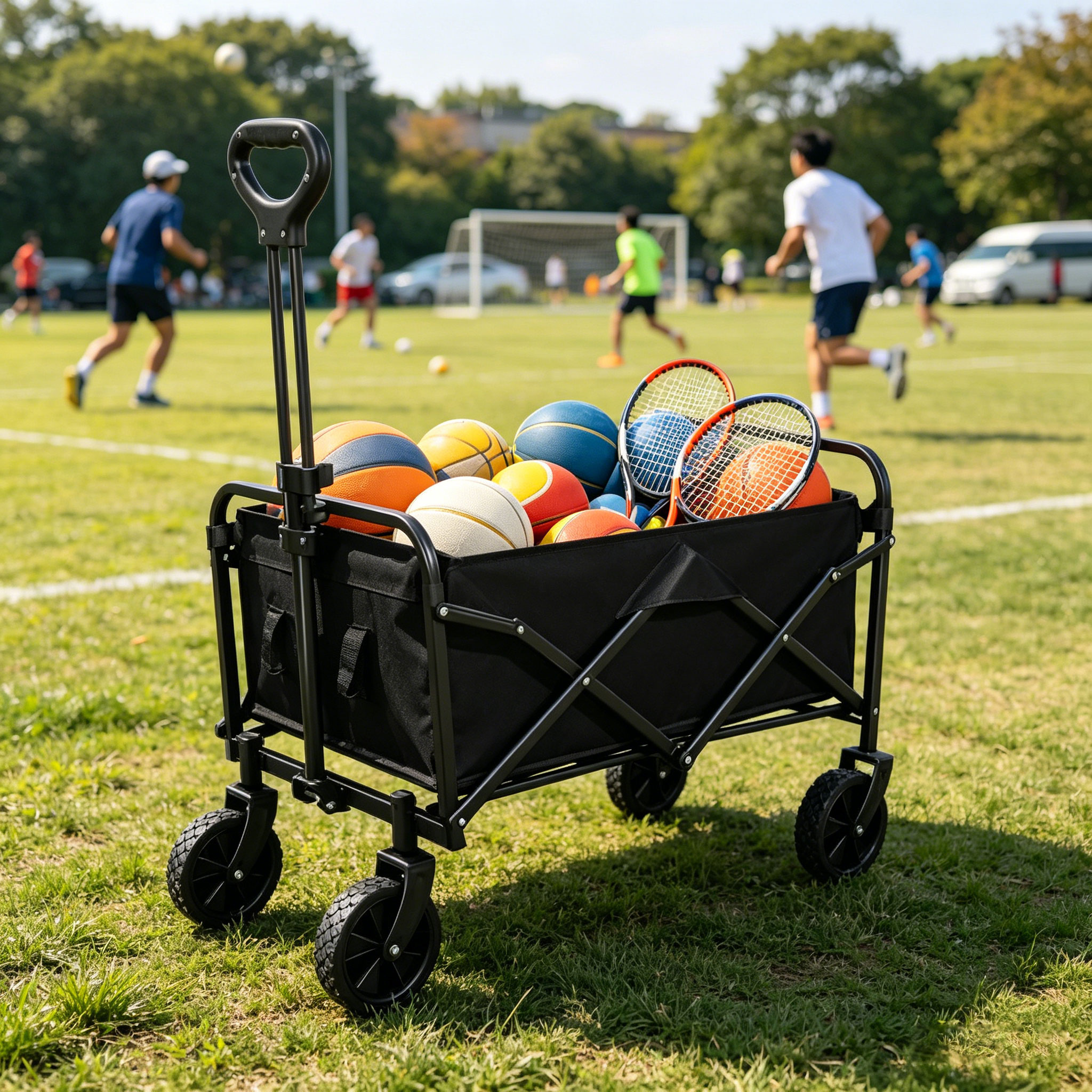 5inch Tire Folding Camping Out - Sports Equipment Trolley 评论和价格