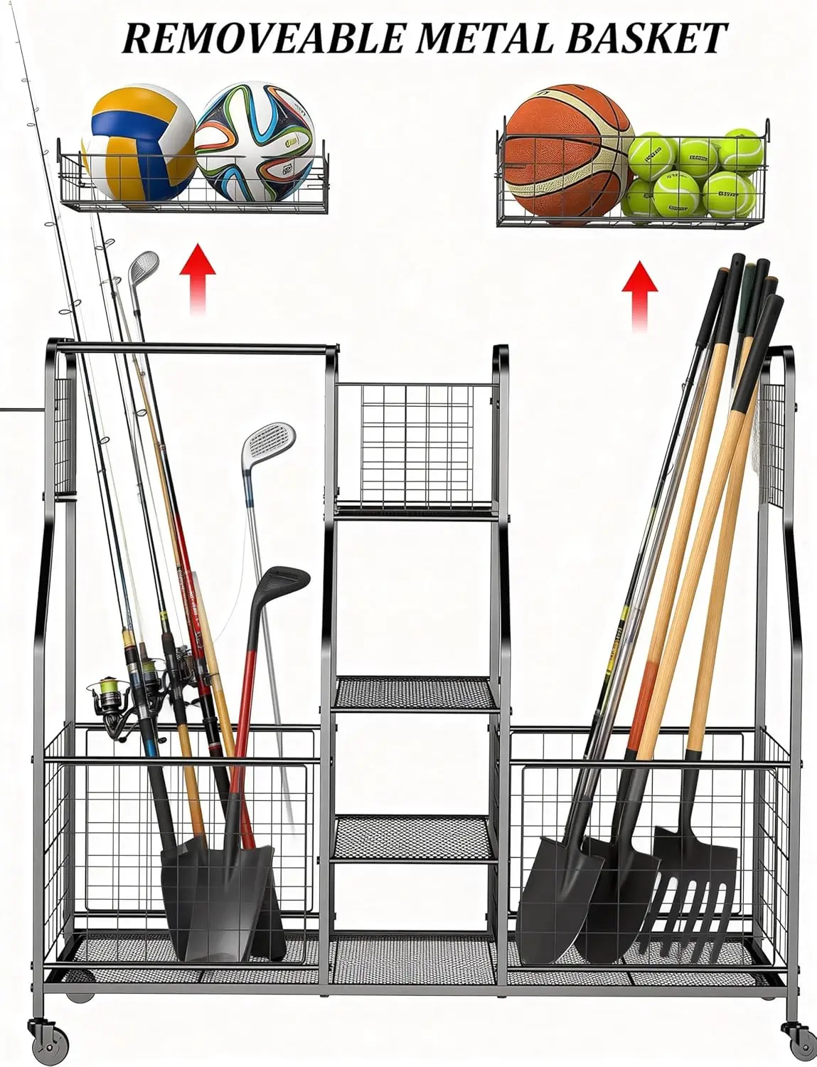 Garage Sports Equipment Organi - Sports Equipment Storage Rack 评论和价格