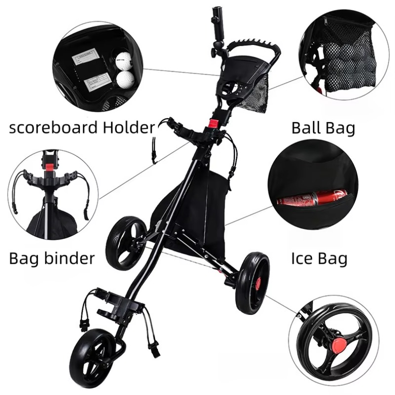 2026 Three-Wheeled Foldable Al - Sports Equipment Trolley 评论和价格