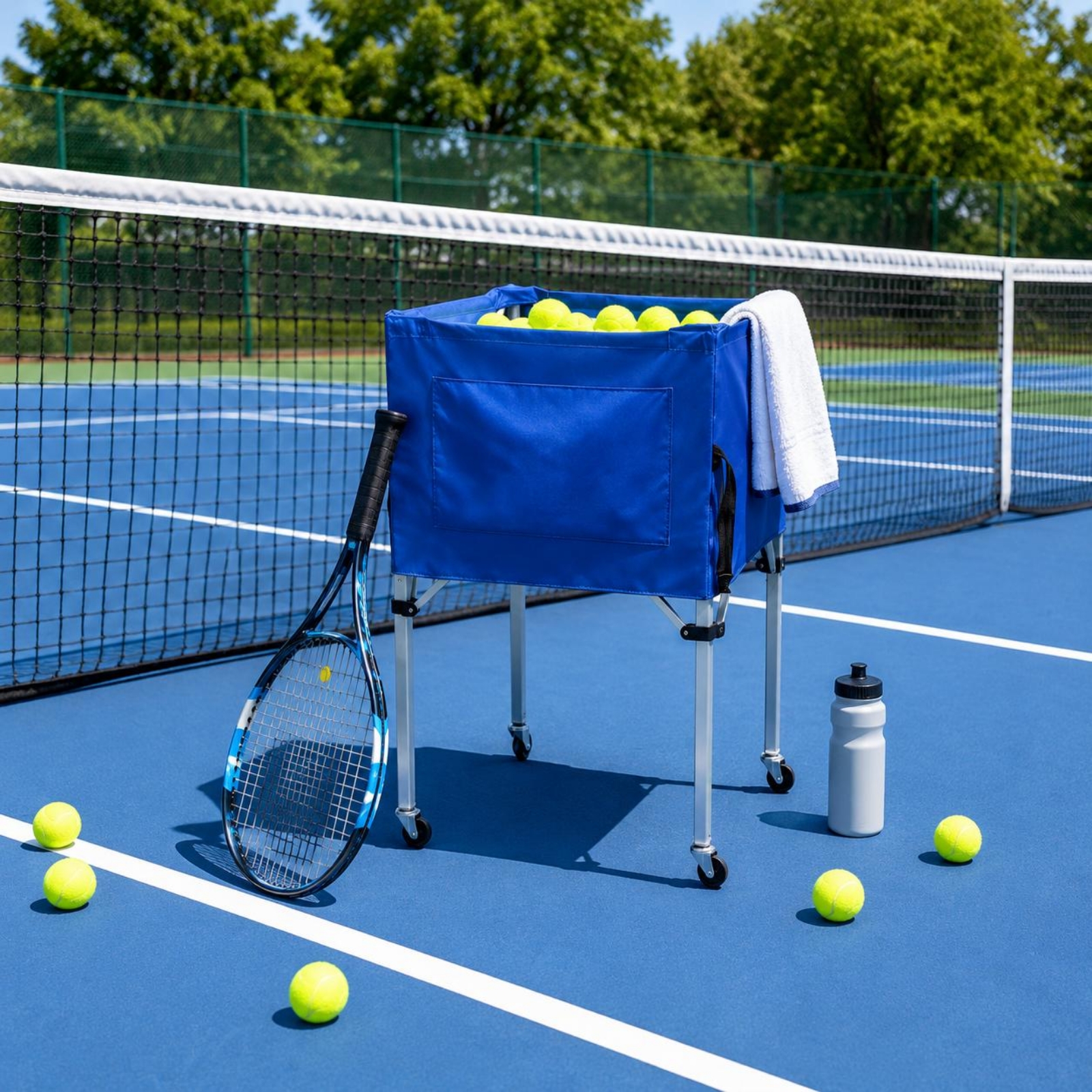 Foldable Tennis Ball Trolley P - Sports Equipment Trolley 评论和价格