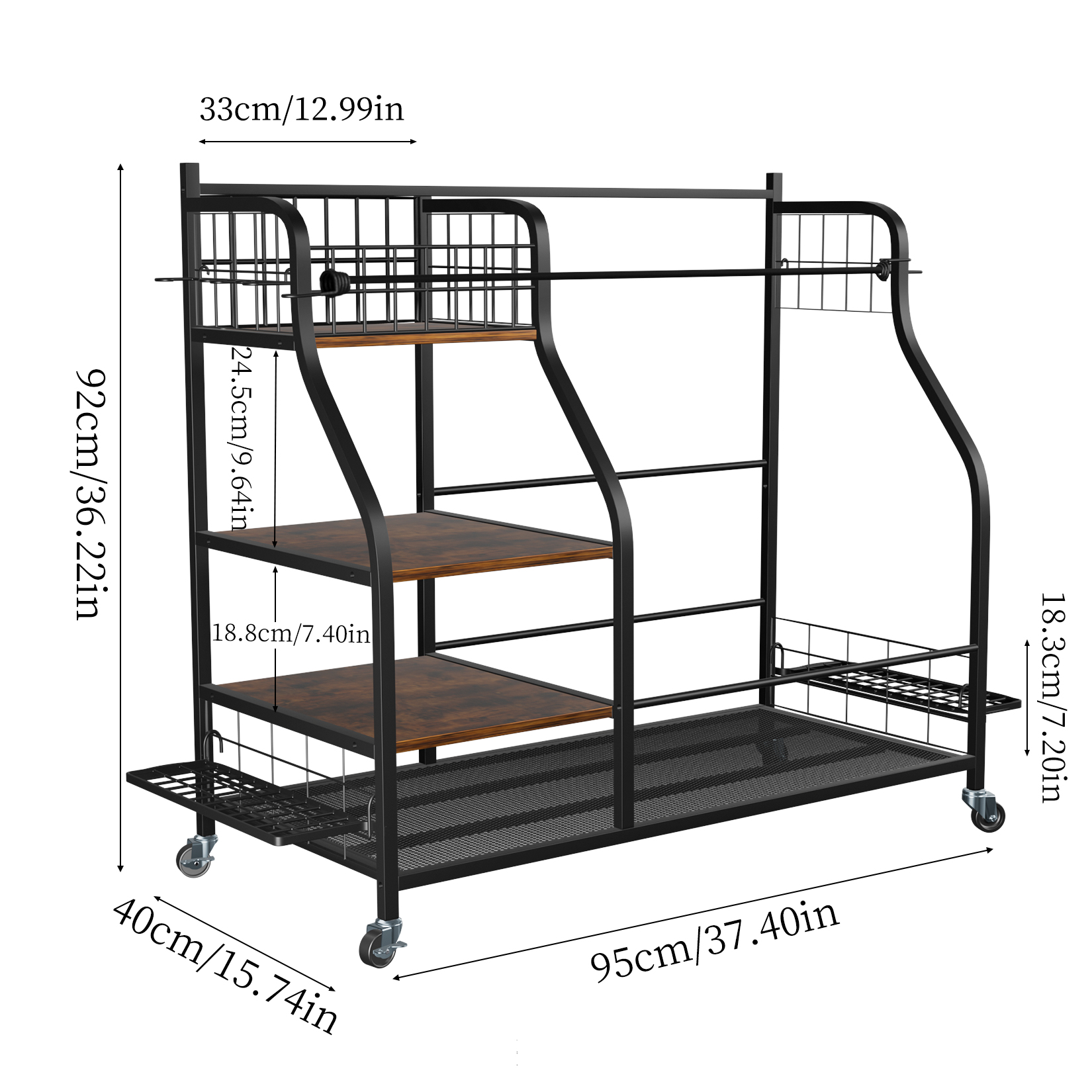 Multifunctional Rolling Golf B - Sports Equipment Storage Rack 评论和价格