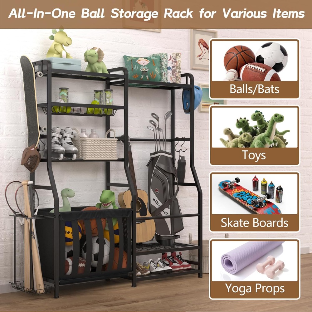 Garage Sports Equipment Organi - Sports Equipment Storage Rack 评论和价格