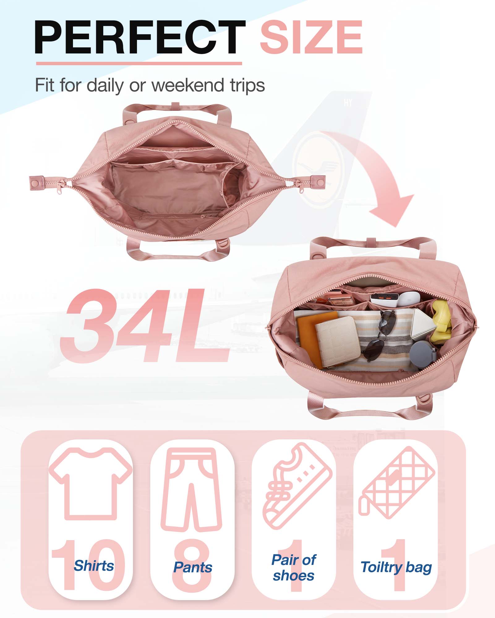 BAGSMART Women's Travel Duffel - Sports Equipment Trolley 评论和价格