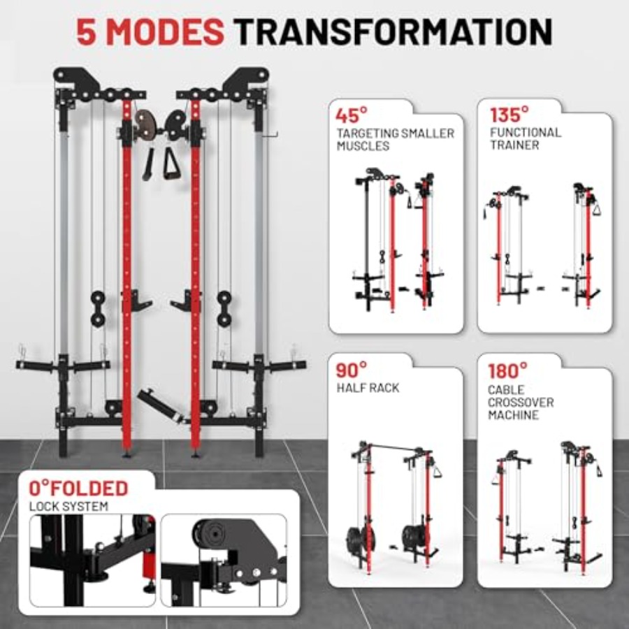 Wall Mounted Folding Squat Rac - Sports Equipment Storage Rack 评论和价格